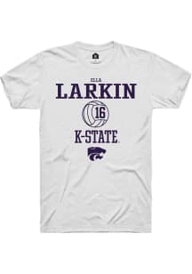 Ella  Larkin White K-State Wildcats NIL Sport Icon Short Sleeve T Shirt