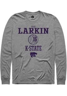 Ella  Larkin Rally Mens Graphite K-State Wildcats NIL Sport Icon Tee