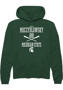 Gavin Moczydlowsky Rally Mens Green Michigan State Spartans NIL Sport Icon Hooded Sweatshirt
