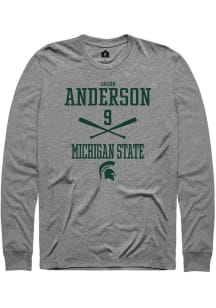 Jacob Anderson Rally Mens Graphite Michigan State Spartans NIL Sport Icon Tee