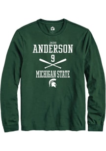 Jacob Anderson Rally Mens Green Michigan State Spartans NIL Sport Icon Tee