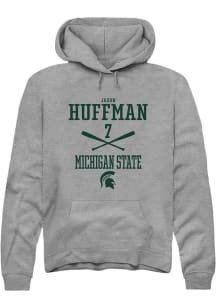 Jaxon Huffman Rally Mens Graphite Michigan State Spartans NIL Sport Icon Hooded Sweatshirt