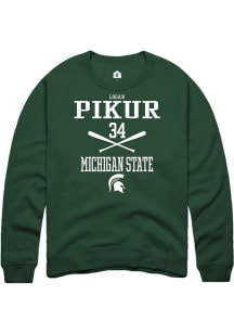 Logan Pikur Rally Mens Green Michigan State Spartans NIL Sport Icon Crew Sweatshirt