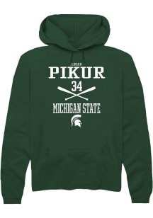 Logan Pikur Rally Mens Green Michigan State Spartans NIL Sport Icon Hooded Sweatshirt