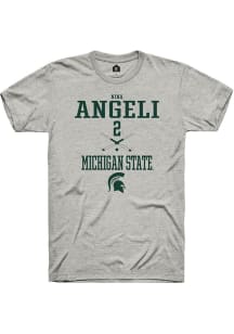 Nina Angeli Ash Michigan State Spartans NIL Sport Icon Short Sleeve T Shirt