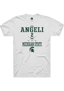 Nina Angeli White Michigan State Spartans NIL Sport Icon Short Sleeve T Shirt