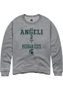 Nina Angeli Rally Mens Graphite Michigan State Spartans NIL Sport Icon Crew Sweatshirt
