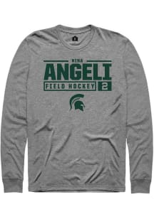 Nina Angeli Rally Mens Graphite Michigan State Spartans NIL Stacked Box Tee