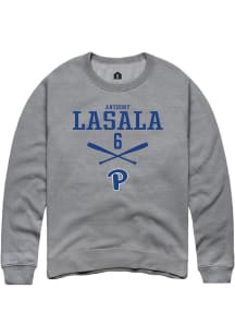 Anthony LaSala Rally Mens Graphite Pitt Panthers NIL Sport Icon Crew Sweatshirt