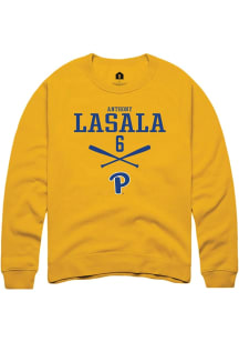 Anthony LaSala Rally Mens Gold Pitt Panthers NIL Sport Icon Crew Sweatshirt