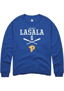 Anthony LaSala Rally Mens Blue Pitt Panthers NIL Sport Icon Crew Sweatshirt