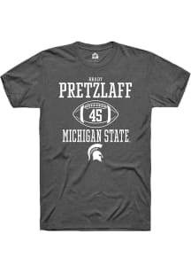 Brady Pretzlaff Dark Grey Michigan State Spartans NIL Sport Icon Short Sleeve T Shirt