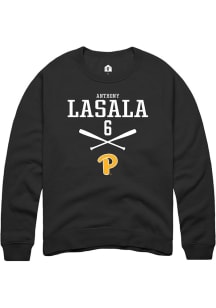 Anthony LaSala Rally Mens Black Pitt Panthers NIL Sport Icon Crew Sweatshirt