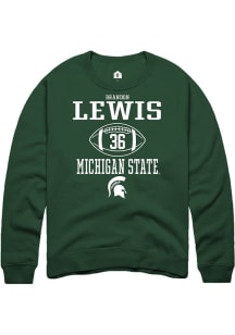 Brandon Lewis Rally Mens Green Michigan State Spartans NIL Sport Icon Crew Sweatshirt