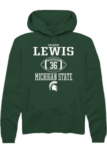 Brandon Lewis Rally Mens Green Michigan State Spartans NIL Sport Icon Hooded Sweatshirt