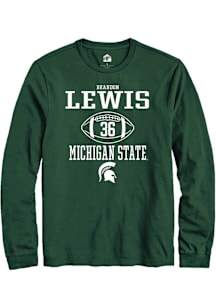 Brandon Lewis  Michigan State Spartans Green Rally NIL Sport Icon Long Sleeve T Shirt