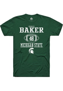 Charlie Baker Green Michigan State Spartans NIL Sport Icon Short Sleeve T Shirt