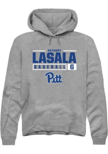 Anthony LaSala Rally Mens Graphite Pitt Panthers NIL Stacked Box Hooded Sweatshirt