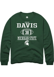 Dorian Davis Rally Mens Green Michigan State Spartans NIL Sport Icon Crew Sweatshirt