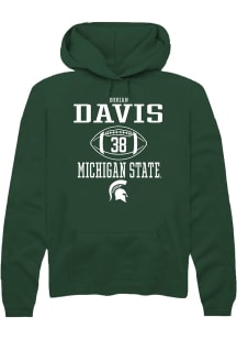 Dorian Davis Rally Mens Green Michigan State Spartans NIL Sport Icon Hooded Sweatshirt