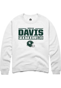 Dorian Davis Rally Mens White Michigan State Spartans NIL Stacked Box Crew Sweatshirt