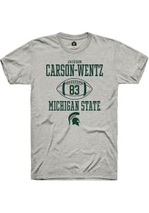 Jackson Carson-Wentz Ash Michigan State Spartans NIL Sport Icon Short Sleeve T Shirt
