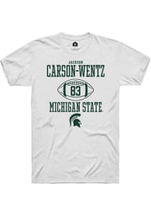 Jackson Carson-Wentz White Michigan State Spartans NIL Sport Icon Short Sleeve T Shirt