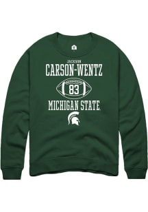 Jackson Carson-Wentz Rally Mens Green Michigan State Spartans NIL Sport Icon Crew Sweatshirt