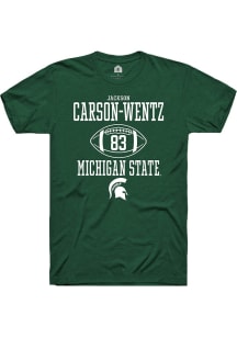 Jackson Carson-Wentz Green Michigan State Spartans NIL Sport Icon Short Sleeve T Shirt