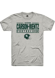 Jackson Carson-Wentz Ash Michigan State Spartans NIL Stacked Box Short Sleeve T Shirt