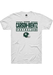 Jackson Carson-Wentz White Michigan State Spartans NIL Stacked Box Short Sleeve T Shirt