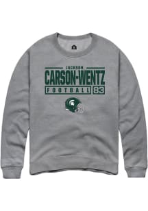 Jackson Carson-Wentz Rally Mens Graphite Michigan State Spartans NIL Stacked Box Crew Sweatshirt