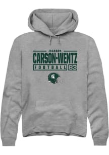 Jackson Carson-Wentz Rally Mens Graphite Michigan State Spartans NIL Stacked Box Hooded Sweatshirt