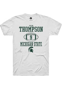 Jalen Thompson White Michigan State Spartans NIL Sport Icon Short Sleeve T Shirt