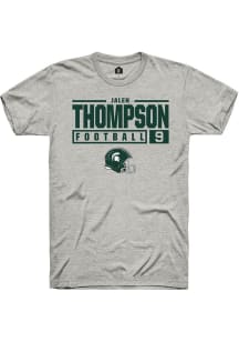 Jalen Thompson Ash Michigan State Spartans NIL Stacked Box Short Sleeve T Shirt