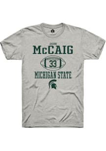 Jaxon McCaig Ash Michigan State Spartans NIL Sport Icon Short Sleeve T Shirt