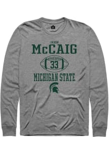 Jaxon McCaig Rally Mens Graphite Michigan State Spartans NIL Sport Icon Tee