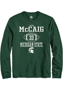 Jaxon McCaig Rally Mens Green Michigan State Spartans NIL Sport Icon Tee