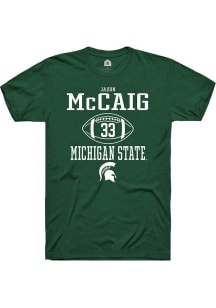 Jaxon McCaig Green Michigan State Spartans NIL Sport Icon Short Sleeve T Shirt
