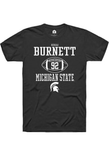Kekai Burnett Black Michigan State Spartans NIL Sport Icon Short Sleeve T Shirt