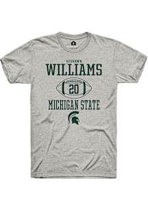 Keshawn Williams  Michigan State Spartans Ash Rally NIL Sport Icon Short Sleeve T Shirt