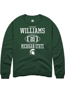 Keshawn Williams Rally Mens Green Michigan State Spartans NIL Sport Icon Crew Sweatshirt