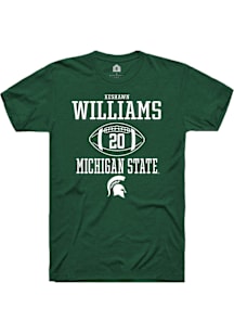 Keshawn Williams  Michigan State Spartans Green Rally NIL Sport Icon Short Sleeve T Shirt