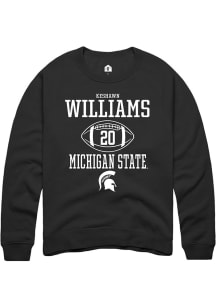 Keshawn Williams Rally Mens Black Michigan State Spartans NIL Sport Icon Crew Sweatshirt