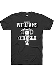 Keshawn Williams  Michigan State Spartans Black Rally NIL Sport Icon Short Sleeve T Shirt