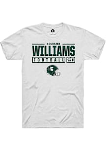 Keshawn Williams  Michigan State Spartans White Rally NIL Stacked Box Short Sleeve T Shirt