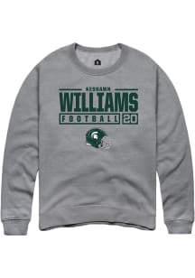 Keshawn Williams Rally Mens Graphite Michigan State Spartans NIL Stacked Box Crew Sweatshirt