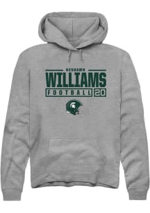 Keshawn Williams Rally Mens Graphite Michigan State Spartans NIL Stacked Box Hooded Sweatshirt