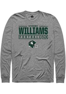 Keshawn Williams  Michigan State Spartans Graphite Rally NIL Stacked Box Long Sleeve T Shirt