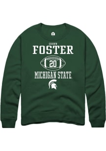 Shawn Foster Rally Mens Green Michigan State Spartans NIL Sport Icon Crew Sweatshirt